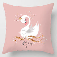 HKM-242067 Modern Floral Peach Skin Cushion Cover - 45x45cm, Soft Polyester Design