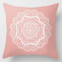 HKM-242067 Modern Floral Peach Skin Cushion Cover - 45x45cm, Soft Polyester Design