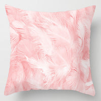 HKM-242067 Modern Floral Peach Skin Cushion Cover - 45x45cm, Soft Polyester Design