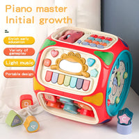 HKM-242259 8-in-1 Multifunctional Sensory Activity Cube for Babies - Educational Learning Toy for Ages 0-24 Months