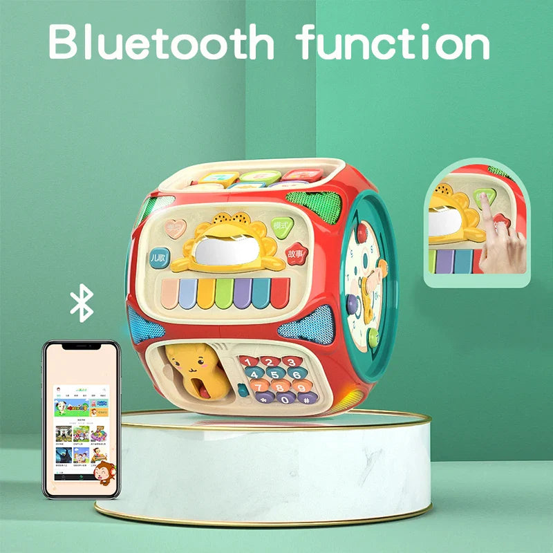 KTX-242259 8-in-1 Multifunctional Sensory Activity Cube for Babies - Educational Learning Toy for Ages 0-24 Months