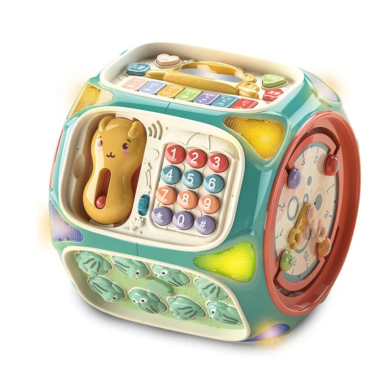 KTX-242259 8-in-1 Multifunctional Sensory Activity Cube for Babies - Educational Learning Toy for Ages 0-24 Months