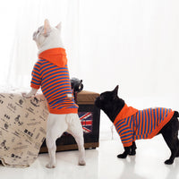 HKM-242259 Cozy Cotton Fleece Hooded Sweatshirt for Dogs in Orange - Autumn and Winter Style