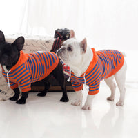 HKM-242259 Cozy Cotton Fleece Hooded Sweatshirt for Dogs in Orange - Autumn and Winter Style