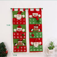 HKM-242451 Christmas Hanging Bag for Doll Calendar Storage - Non-Woven Fabric, Handcrafted Design