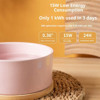 HKM-242451 Constant Temperature Cat Ceramic Pet Heating Drinking Bowl