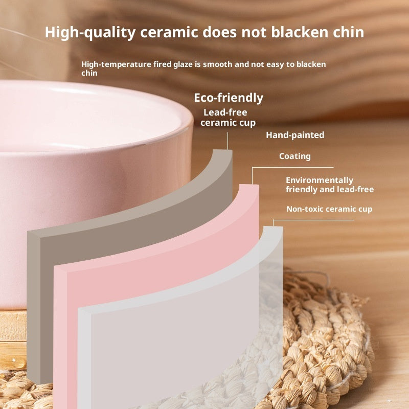 HKM-242451 Constant Temperature Cat Ceramic Pet Heating Drinking Bowl