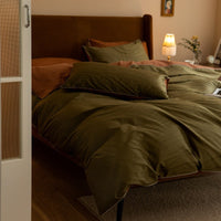 HKM-242515 Jacquard Cotton Quilt Cover Set - Striped Pure Cotton Bedding for 1.2m to 2.0m Beds