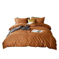 HKM-242515 Jacquard Cotton Quilt Cover Set - Striped Pure Cotton Bedding for 1.2m to 2.0m Beds