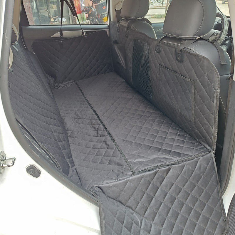HKM-242707 Waterproof 600D Oxford Cloth Car Pet Mat - Lengthened Load Bearing Design, Small Grid Pattern, 137 x 164 cm