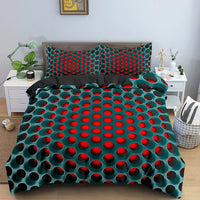 HKM-242835 3D Printed Duvet Cover and Pillowcase Set in Various Sizes