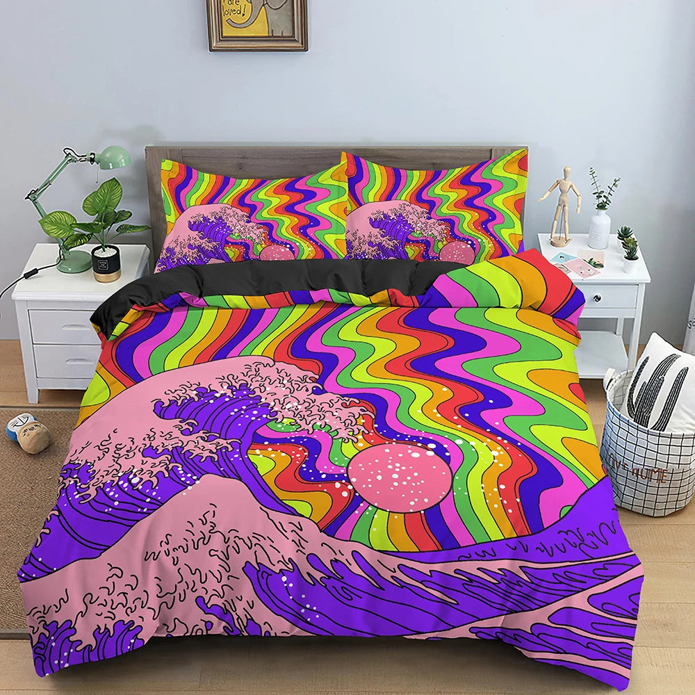 HKM-242835 3D Printed Duvet Cover and Pillowcase Set in Various Sizes