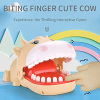 HKM-242835 Cuteness Overload: Interactive Cow Bite Finger Game Toy for Family Fun and Parties