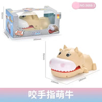 HKM-242835 Cuteness Overload: Interactive Cow Bite Finger Game Toy for Family Fun and Parties