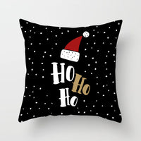 HKM-242899 Christmas Floral Peach Skin Pillowcase - 45x45cm, Cozy Cushion Cover for Home Décor