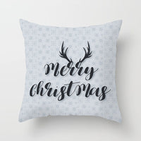 HKM-242899 Christmas Floral Peach Skin Pillowcase - 45x45cm, Cozy Cushion Cover for Home Décor