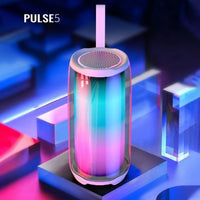 HKM-242899 Pulse 5 Portable Bluetooth Speaker with 360° Sound and Customizable RGB Lighting
