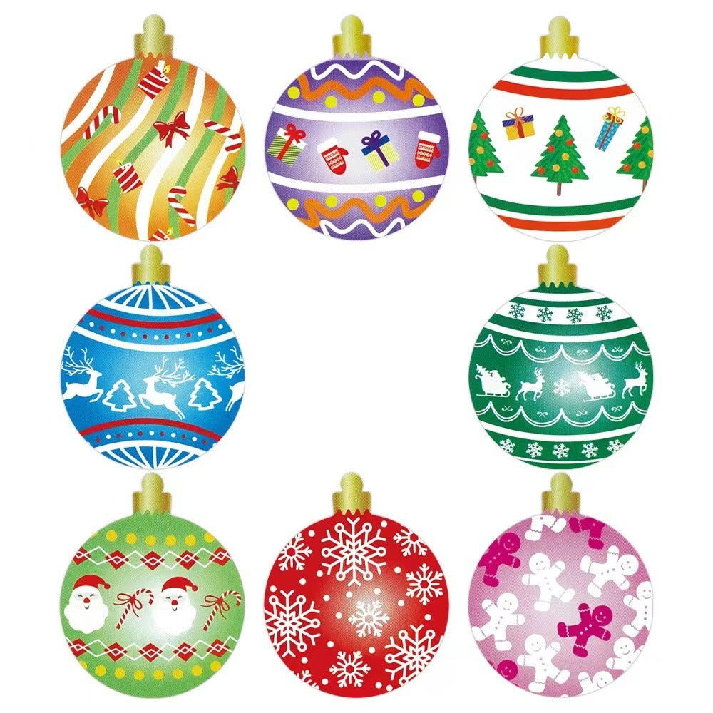 HKM-242963 Round Copper Self-Adhesive Sticker Labels for Holiday Gift Decoration