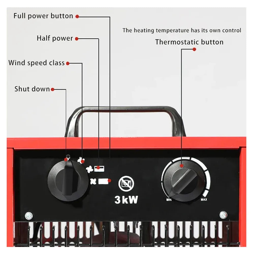 KTX-243027 2000W Electric Air Heater for Greenhouse and Home Heating Solutions