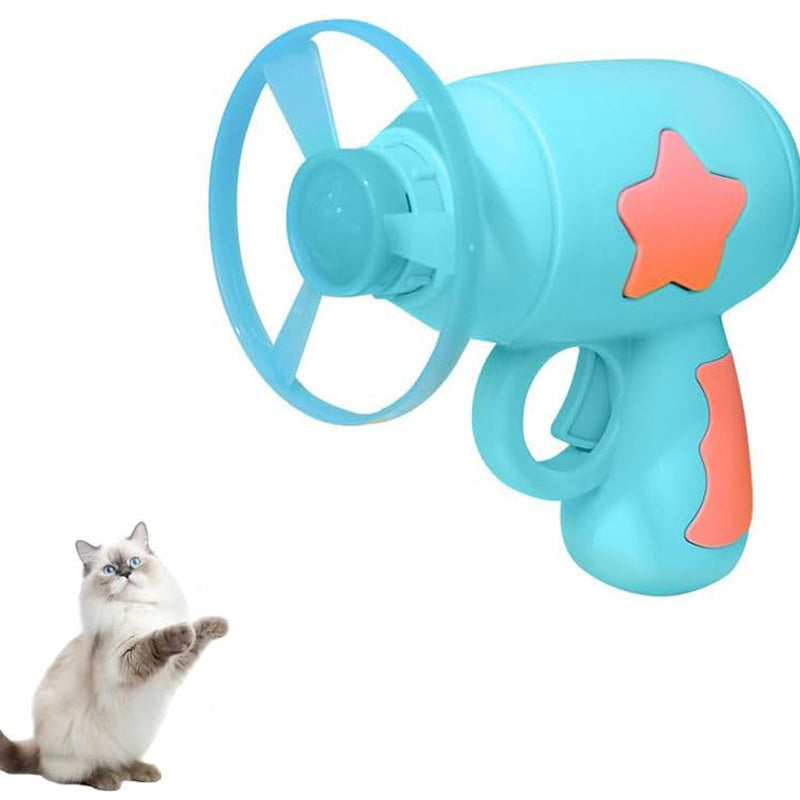 HKM-243027 Interactive Spinning Frisbee Cat Toy for Indoor Cats - Engaging Fun Launcher
