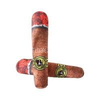 HKM-243027 Plush Cigar Sound Toy for Pets - Brown and Green Variants Available