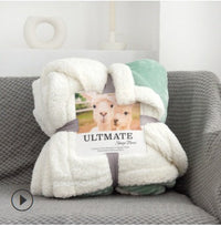 HKM-243155 Multifunctional Double-layer Thick Warm Lamb Wool Blanket and Duvet Cover - Available in Various Colors