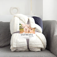 HKM-243155 Multifunctional Double-layer Thick Warm Lamb Wool Blanket and Duvet Cover - Available in Various Colors