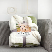 HKM-243155 Multifunctional Double-layer Thick Warm Lamb Wool Blanket and Duvet Cover - Available in Various Colors