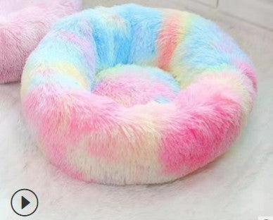HKM-243219 Plush Round Pet Litter For Cats And Dogs
