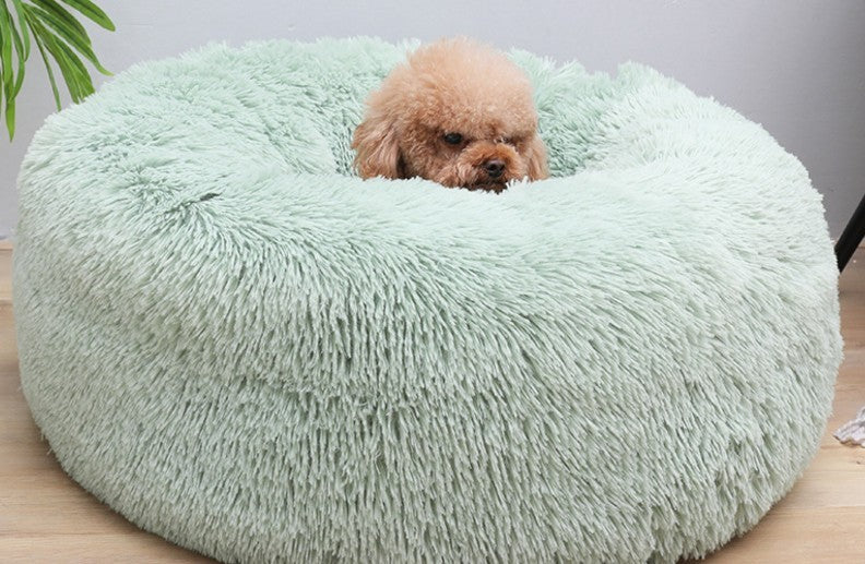 HKM-243219 Plush Round Pet Litter For Cats And Dogs