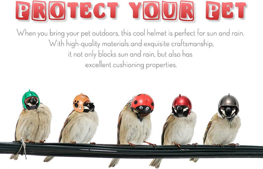 HKM-243667 Adjustable Hens Helmet for Small Birds and Poultry - Weather Protection Headwear with Elastic Band