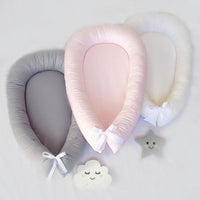 HKM-243667 Foldable Cotton Newborn Bionic Bed - 80 x 50 CM, Available in White, Pink, Gray, Orange, and Fruit Green