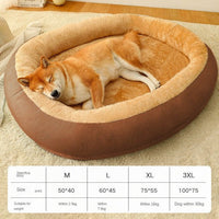 HKM-243795 Cozy Removable Cotton Dog Bed & Washable Cat Bed for Comfortable Sleep
