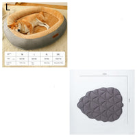 HKM-243795 Cozy Removable Cotton Dog Bed & Washable Cat Bed for Comfortable Sleep