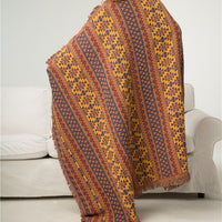 HKM-243987 Geometric Cotton Picnic Blanket for Camping and Outdoor Adventures