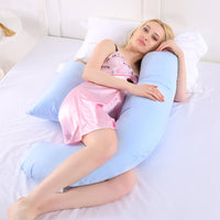HKM-244115 Multifunctional Pure Cotton Maternity Side Pillow for Pregnancy and Lactation, Washable 56x160x39cm