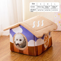 HKM-244115 Removable and Washable Semi-Surrounded Pet Room in Japanese House Pink, Dark Brown, and Light Brown