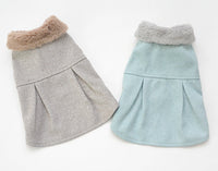HKM-244307 Cozy Pet Winter Coat in Green and Grey with Cotton Lining