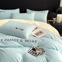 HKM-244307 Pure Cotton Modern Minimalist Bed Sheets Set in Various Sizes - 3 & 4 Piece Options