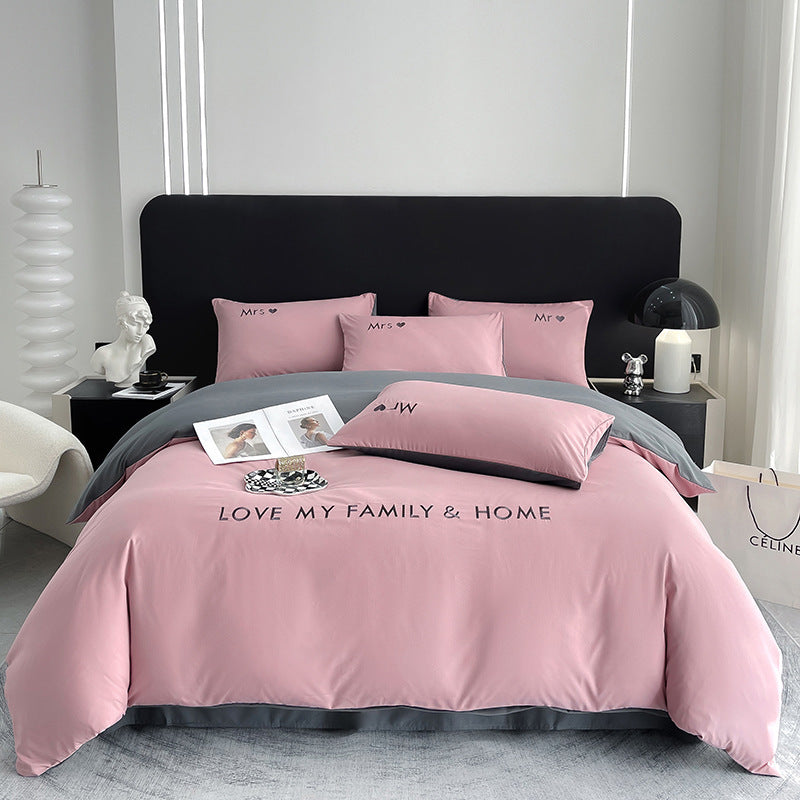 HKM-244307 Pure Cotton Modern Minimalist Bed Sheets Set in Various Sizes - 3 & 4 Piece Options