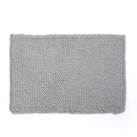 HKM-244307 Silver Knitted Blanket - Cozy Acrylic Fabric, Double-Sided Design, 50x60 Inches