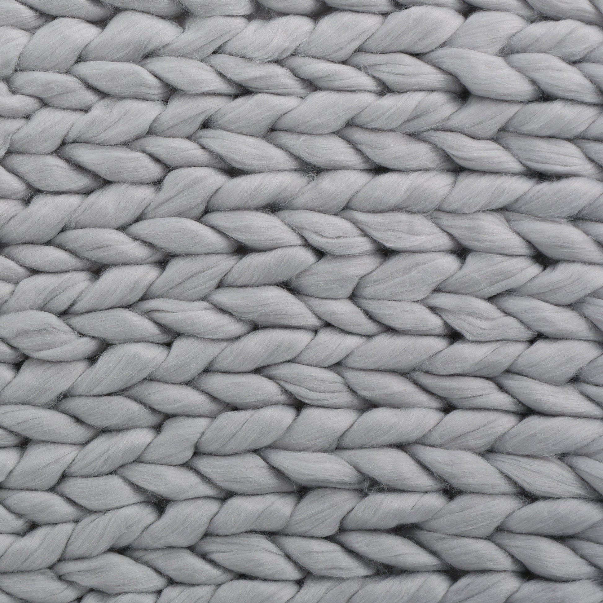 HKM-244307 Silver Knitted Blanket - Cozy Acrylic Fabric, Double-Sided Design, 50x60 Inches