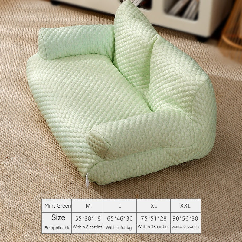 HKM-244371 Pet Sofa Four Seasons Universal Removable And Washable Kennel Waterproof Breathable Ice Silk
