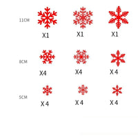 HKM-244435 Large White Snowflake Glass Decoration Stickers - Waterproof PVC Wall Murals for Stylish Holiday Decor
