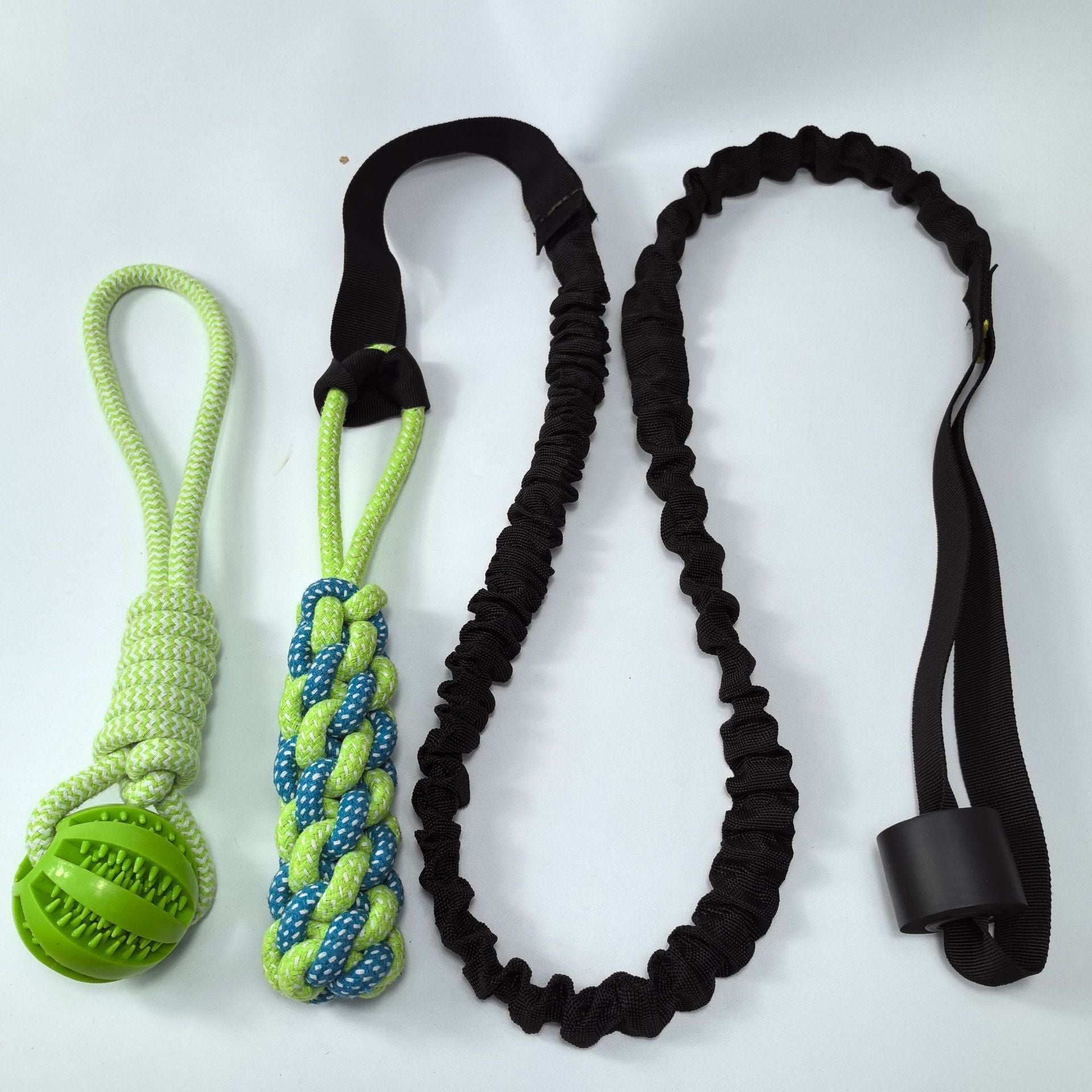 HKM-244627 Durable Cotton Dog Tug Of War Rope Toy with Teether Ball and Corncob Design