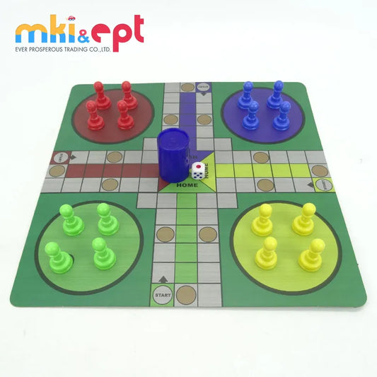 HKM-244627 Kids Paper Board Chess and Ludo Game Set - Classic Strategy Board Games for Children