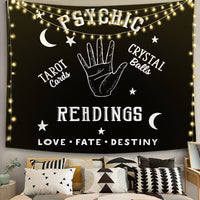 HKM-244819 Black and White 3D Digital Printed Polyester Tapestry for Home and Outdoor Use