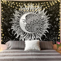HKM-244819 Black and White 3D Digital Printed Polyester Tapestry for Home and Outdoor Use