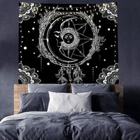 HKM-244819 Black and White 3D Digital Printed Polyester Tapestry for Home and Outdoor Use