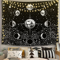 HKM-244819 Black and White 3D Digital Printed Polyester Tapestry for Home and Outdoor Use